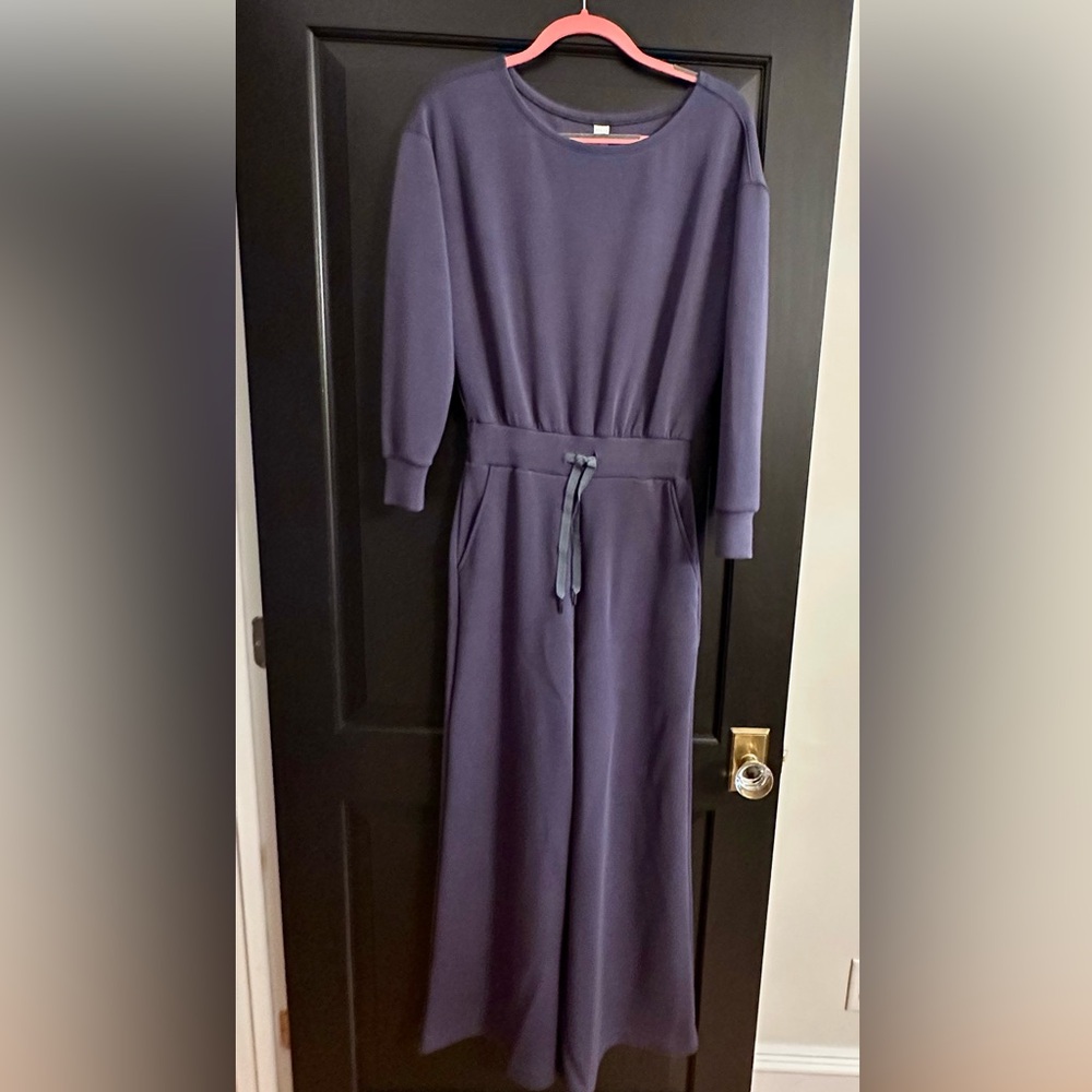 SPANX Smoky Navy Scoop Neck Jumpsuit - XS
